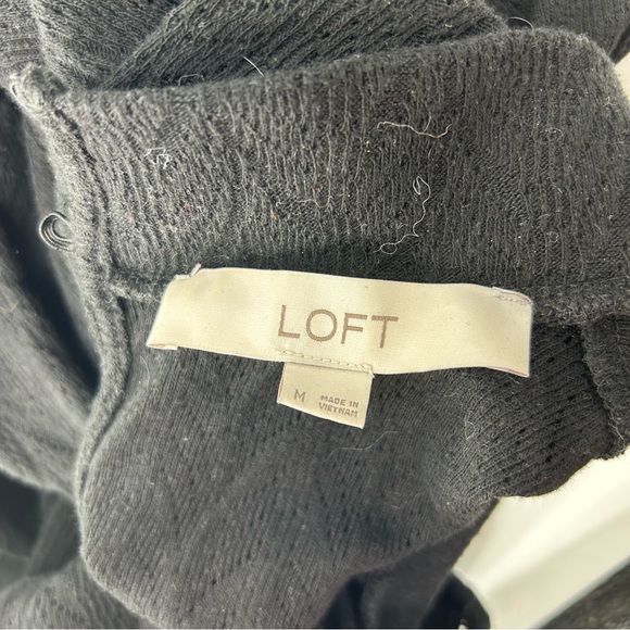 LOFT Black Ruffled Sweater - Picture 3 of 3